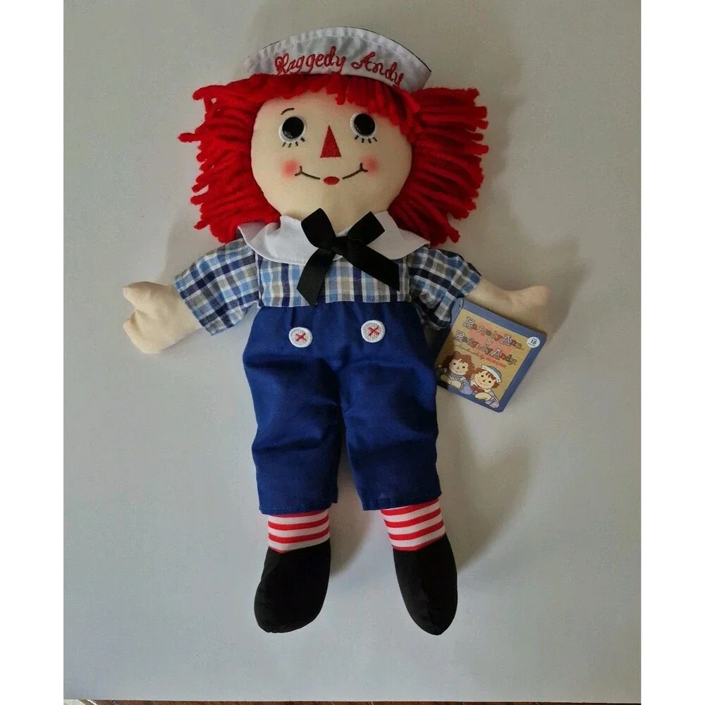 Hasbro by Aurora Raggedy Ann & Raggedy Andy 16 Inch Plush Doll Set Brand New